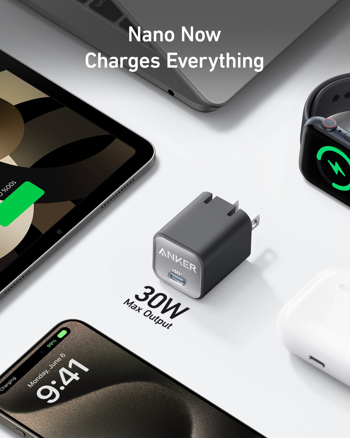 Anker Nano Charger (30W) - Compact GaN Fast Charger