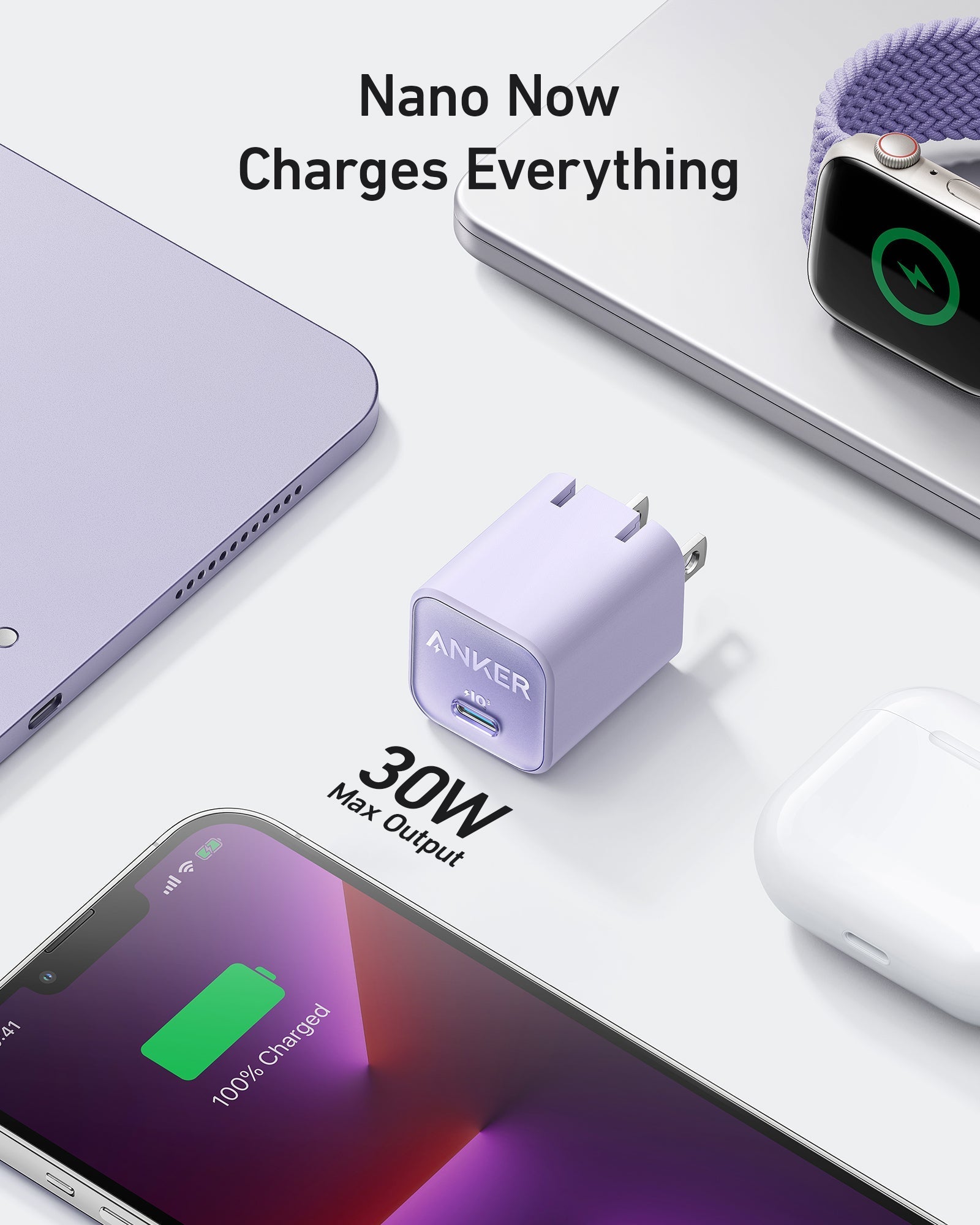 Anker Nano Charger (30W) - Compact GaN Fast Charger