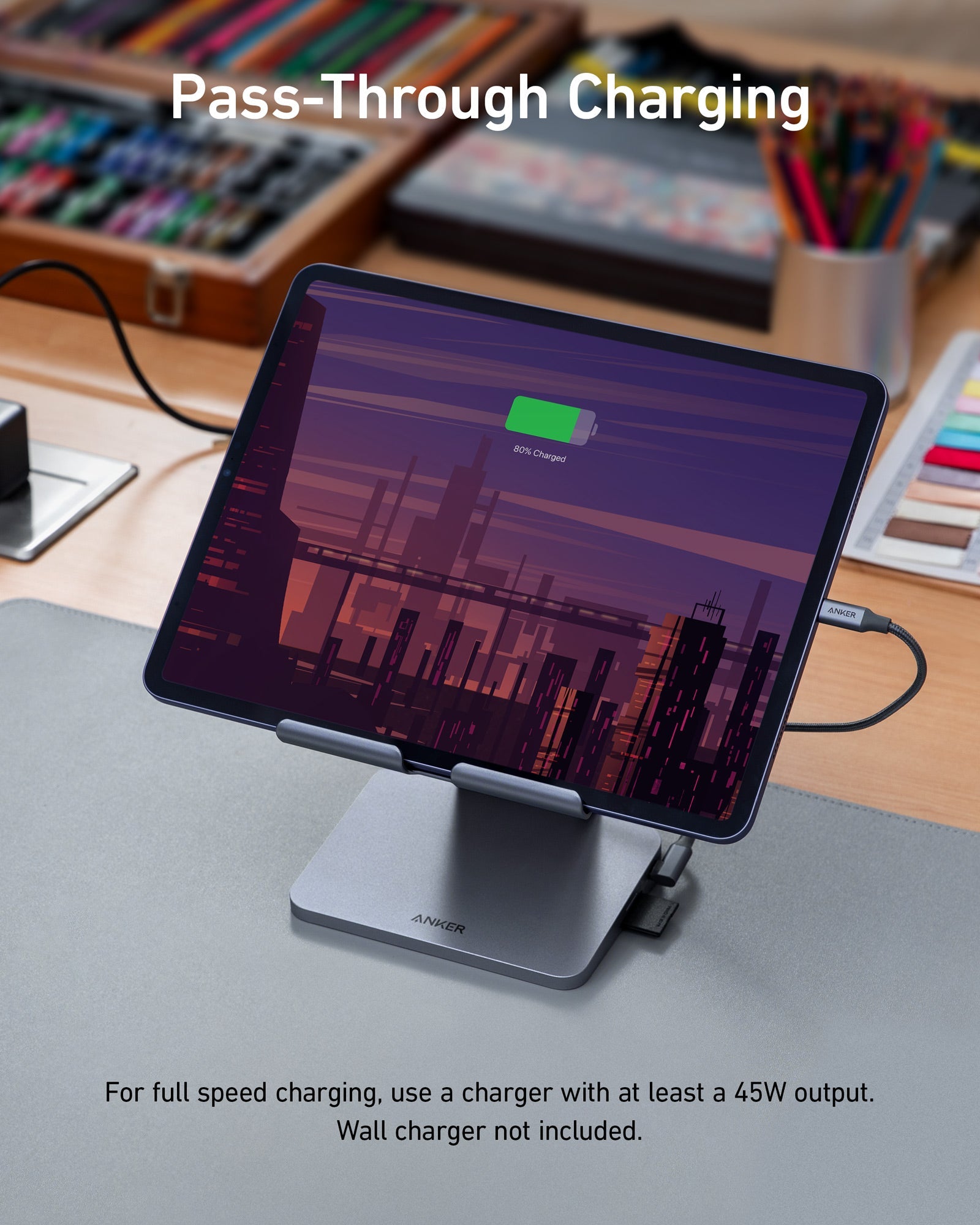 Anker 551 USB-C Hub (8-in-1) - Adjustable Tablet Stand