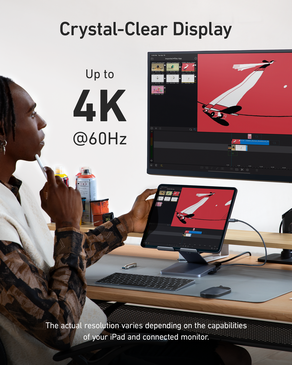 Anker 551 USB-C Hub (8-in-1) - Adjustable Tablet Stand