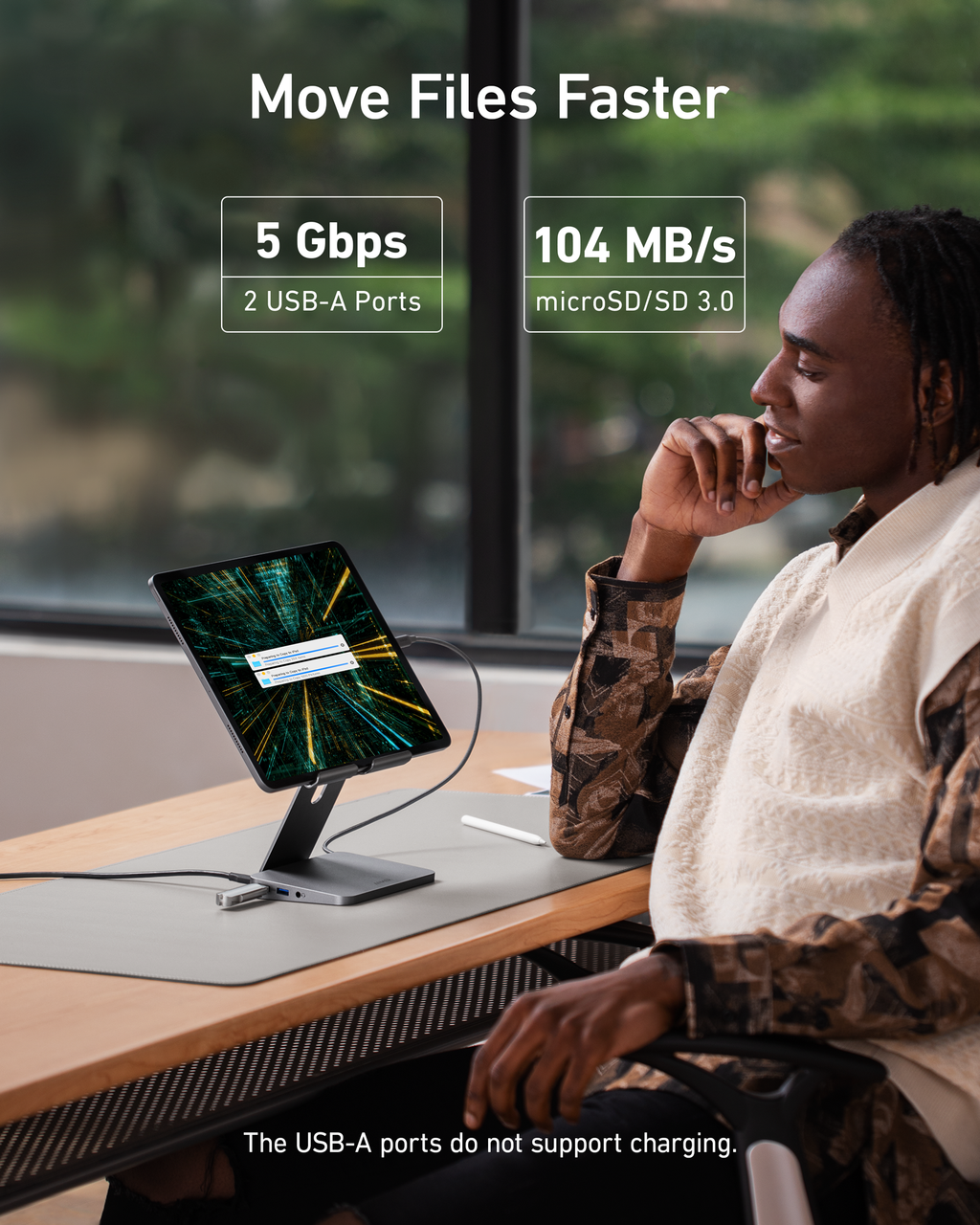 Anker 551 USB-C Hub (8-in-1) - Adjustable Tablet Stand