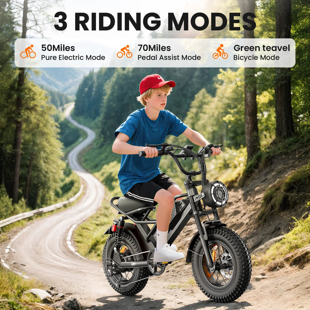 Kids Electric Bike 750W Fat Tire Mountain E-bike US Warehouse Wholesale Mini Electric Cycle for Boys Dropshipping Ready-4