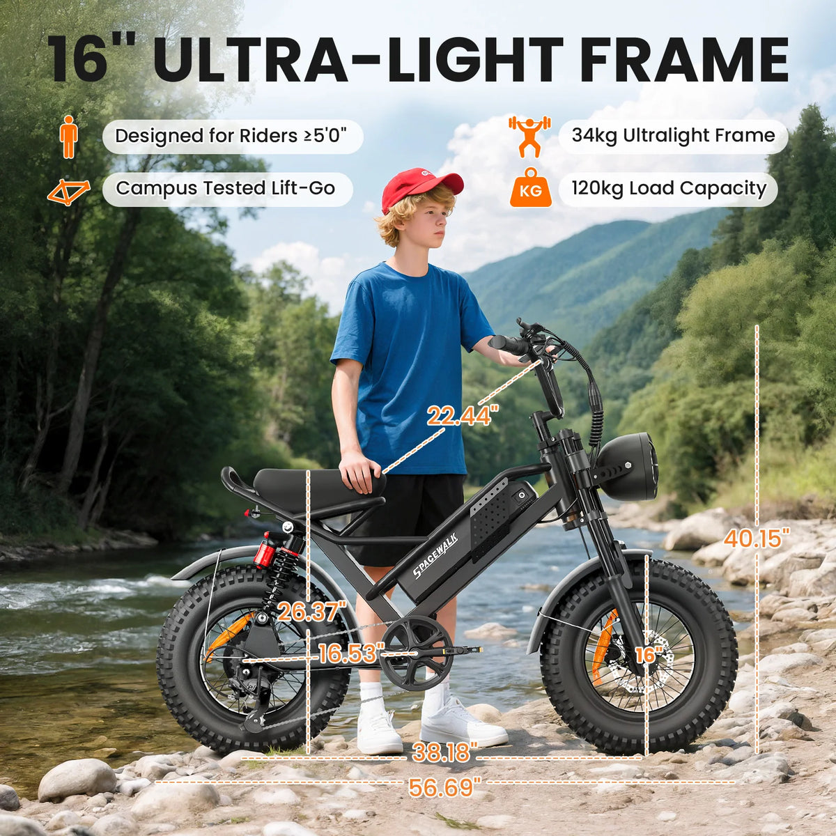 Kids Electric Bike 750W Fat Tire Mountain E-bike US Warehouse Wholesale Mini Electric Cycle for Boys Dropshipping Ready-5