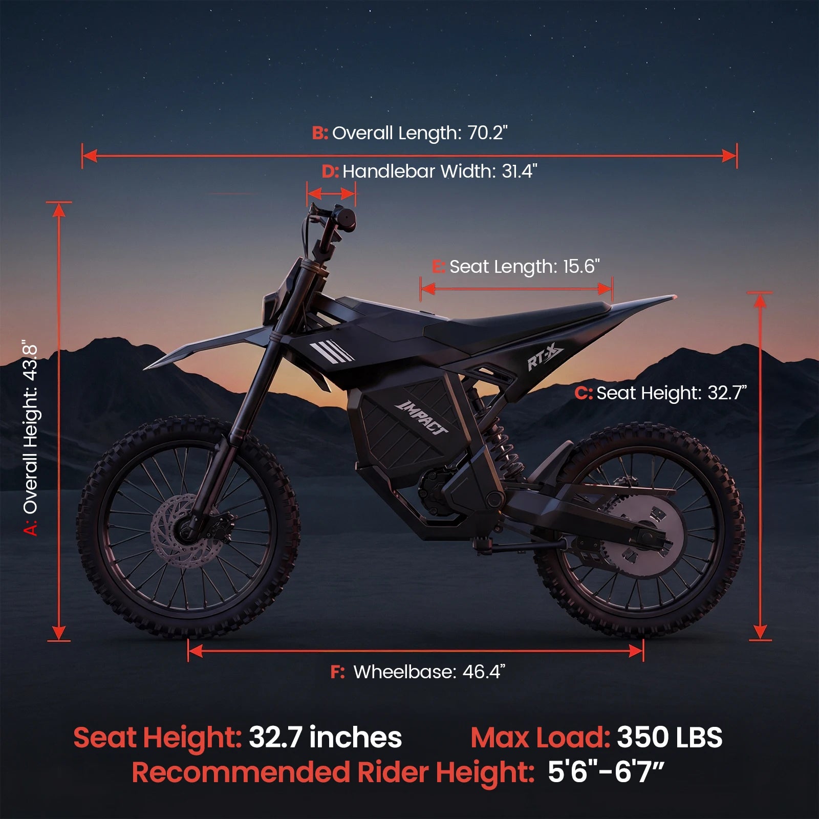 ESKUTE RT-X Electric Dirt Bike - 6500W Mid-Drive, 53MPH, UL2849