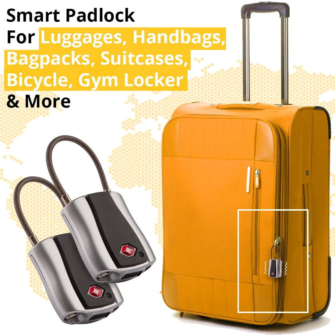 Dolphin Smart Padlock - Keyless Bluetooth Luggage Lock