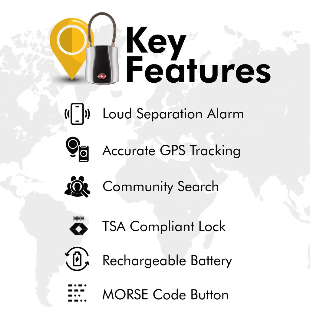 Dolphin Smart Padlock - Keyless Bluetooth Luggage Lock