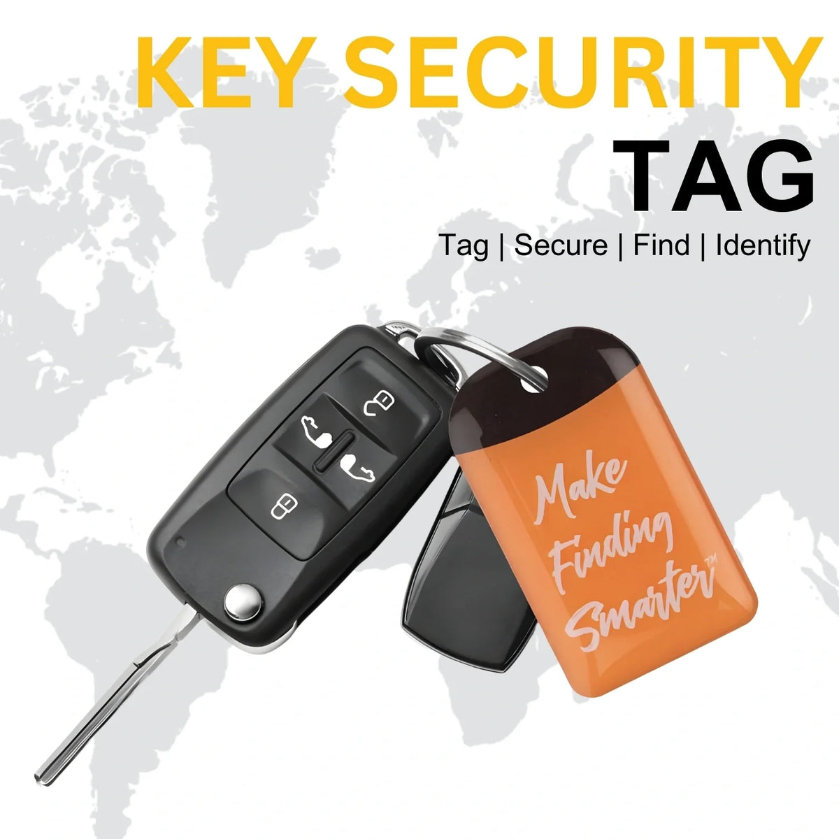 Smart Key Security Tag - QR Lost & Found Key Finder