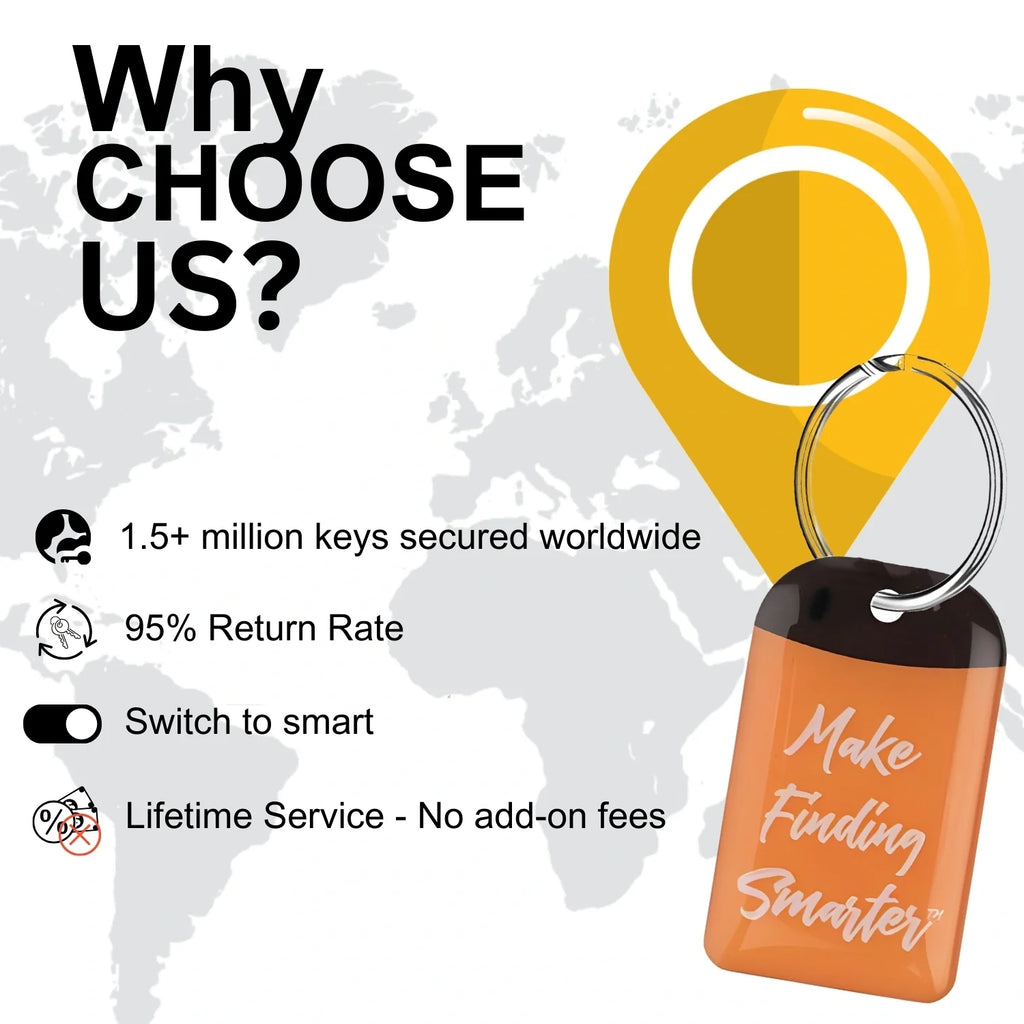 Smart Key Security Tag - QR Lost & Found Key Finder